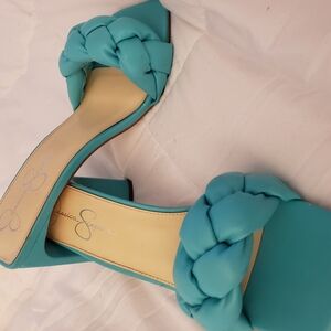 Jessica Simpson Women's Blue Braided Heels